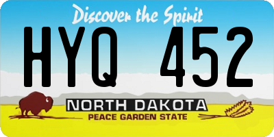 ND license plate HYQ452