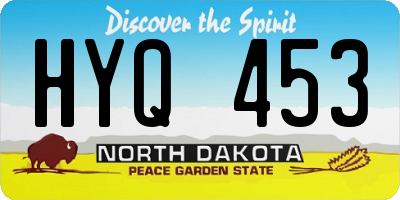 ND license plate HYQ453