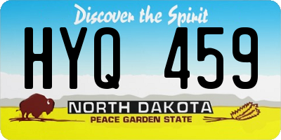 ND license plate HYQ459