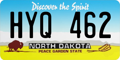 ND license plate HYQ462