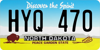 ND license plate HYQ470