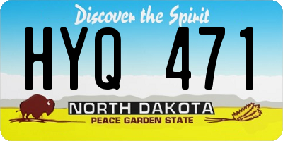 ND license plate HYQ471