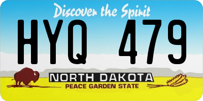 ND license plate HYQ479