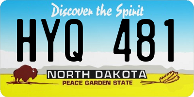 ND license plate HYQ481
