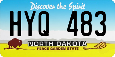 ND license plate HYQ483