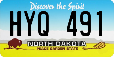 ND license plate HYQ491