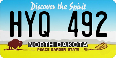 ND license plate HYQ492