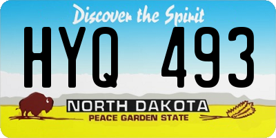 ND license plate HYQ493