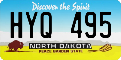 ND license plate HYQ495