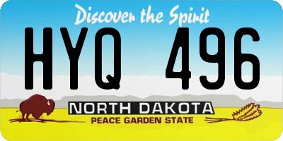ND license plate HYQ496