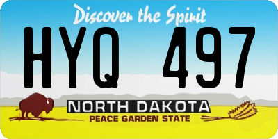 ND license plate HYQ497