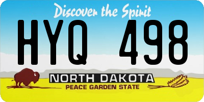 ND license plate HYQ498