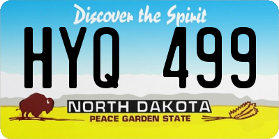 ND license plate HYQ499
