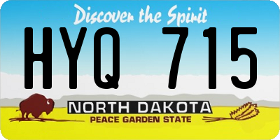 ND license plate HYQ715