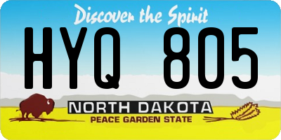 ND license plate HYQ805