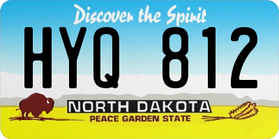 ND license plate HYQ812
