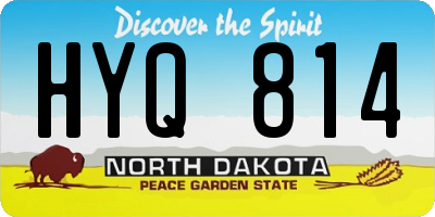 ND license plate HYQ814
