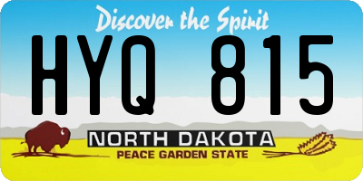 ND license plate HYQ815