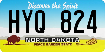 ND license plate HYQ824