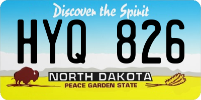 ND license plate HYQ826