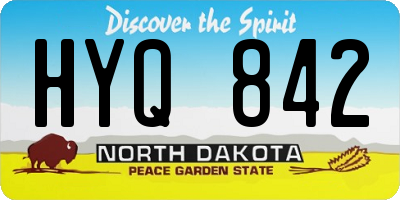 ND license plate HYQ842