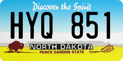 ND license plate HYQ851