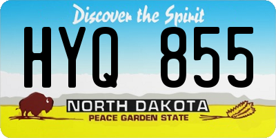 ND license plate HYQ855