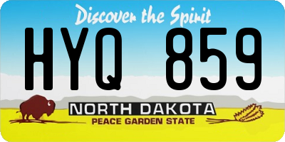 ND license plate HYQ859