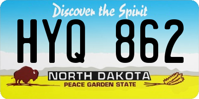 ND license plate HYQ862