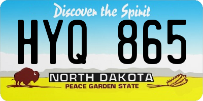 ND license plate HYQ865