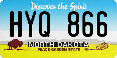 ND license plate HYQ866
