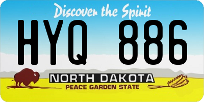 ND license plate HYQ886