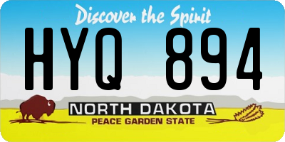 ND license plate HYQ894