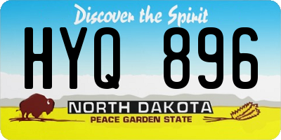 ND license plate HYQ896