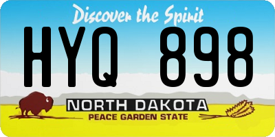 ND license plate HYQ898
