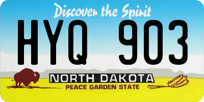 ND license plate HYQ903