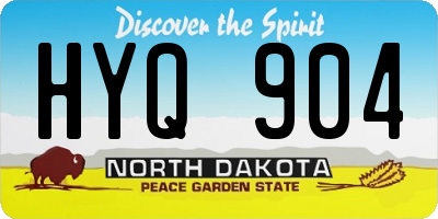 ND license plate HYQ904