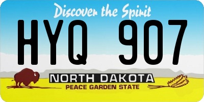 ND license plate HYQ907