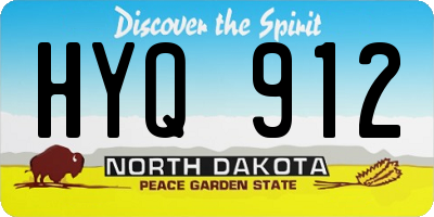 ND license plate HYQ912