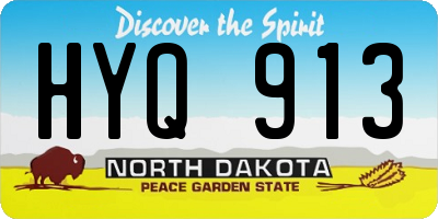 ND license plate HYQ913