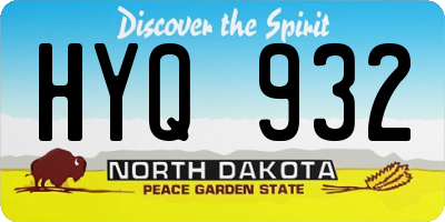 ND license plate HYQ932