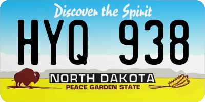 ND license plate HYQ938
