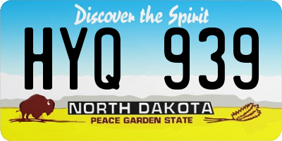 ND license plate HYQ939