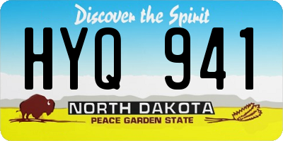 ND license plate HYQ941