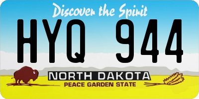 ND license plate HYQ944