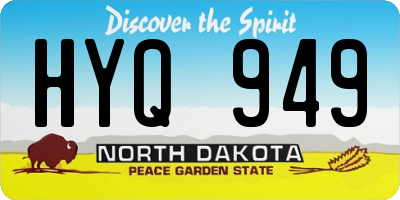 ND license plate HYQ949