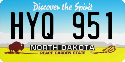 ND license plate HYQ951