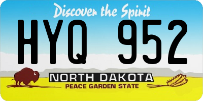 ND license plate HYQ952