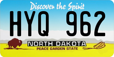 ND license plate HYQ962