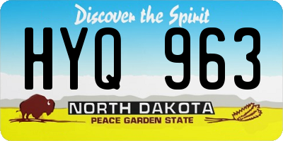 ND license plate HYQ963